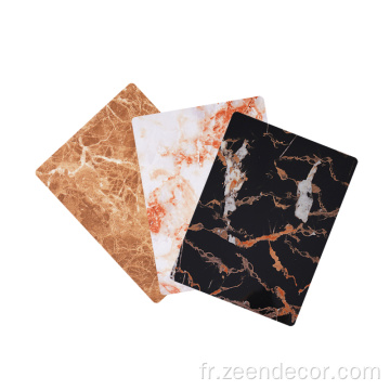 Glances 4 * 8 décoration murale flexible 3 mm en marbre